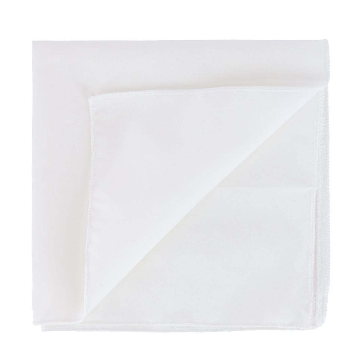 CTM® All Cotton 15x15 inch Solid White Cotton Handkerchief (12 Pack) - White