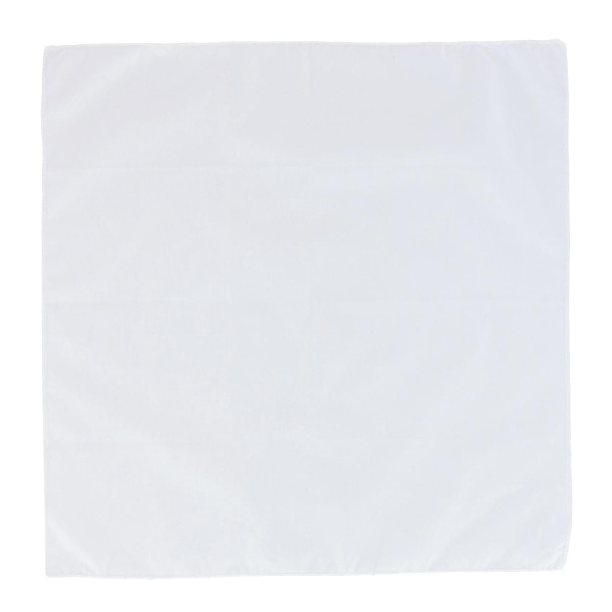 CTM® All Cotton 15x15 inch Solid White Cotton Handkerchief (12 Pack) - All Cotton 15x15 inch Solid White Cotton Handkerchief (12 Pack)
