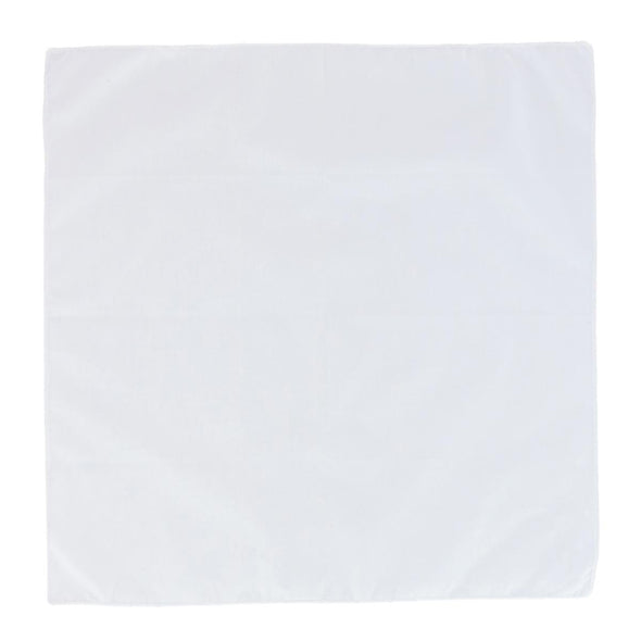 All Cotton 15x15 inch Solid White Cotton Handkerchief (12 Pack)
