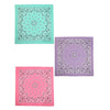 Women's Cotton Pastel Paisley Print Bandana Kit (Pack of 3)