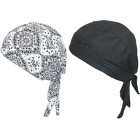 White Paisley and Black Solid