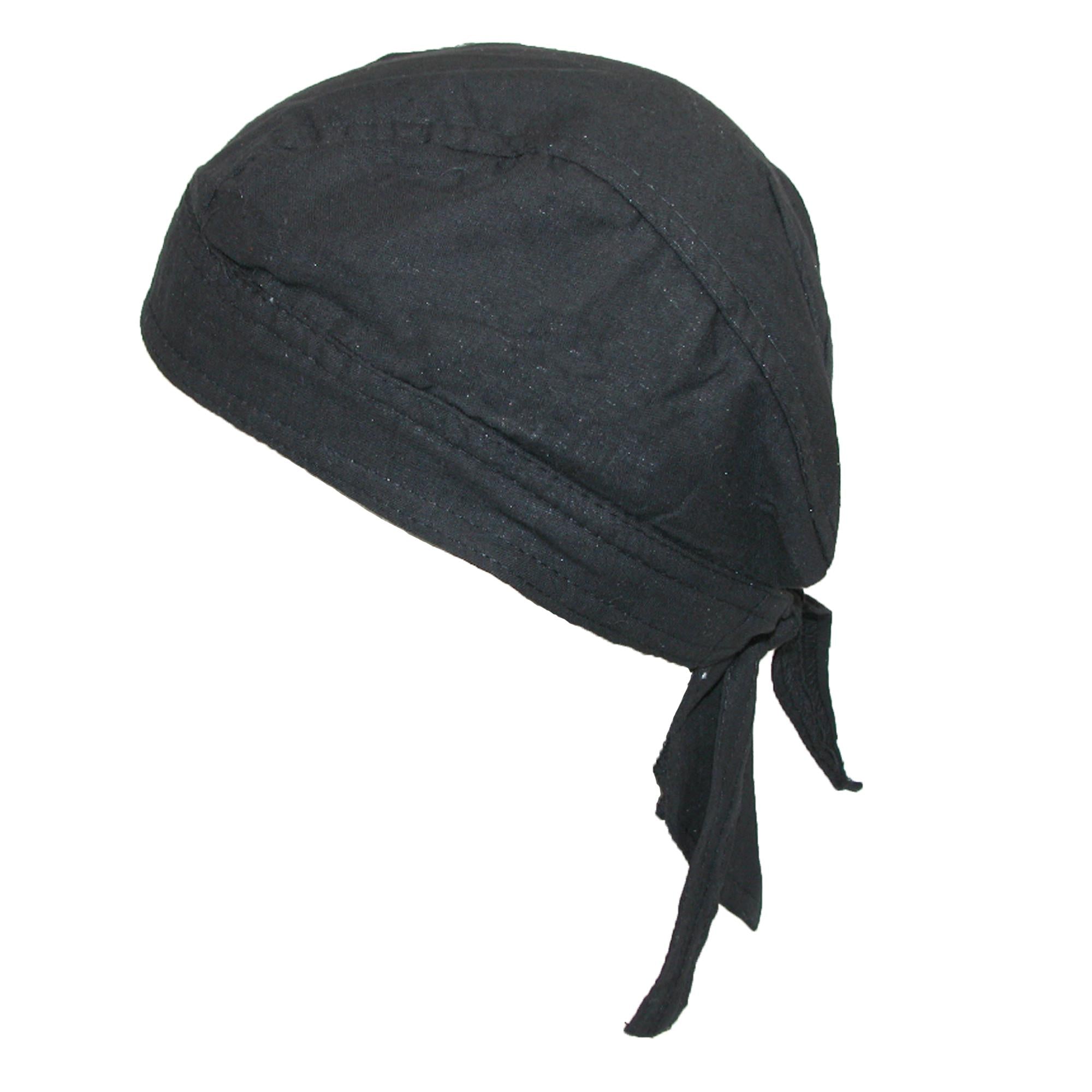 CTM® Men's Cotton Lined Solid Do Rag Cap (Pack of 5) - Men's Cotton Lined Solid Do Rag Cap (Pack of 5)