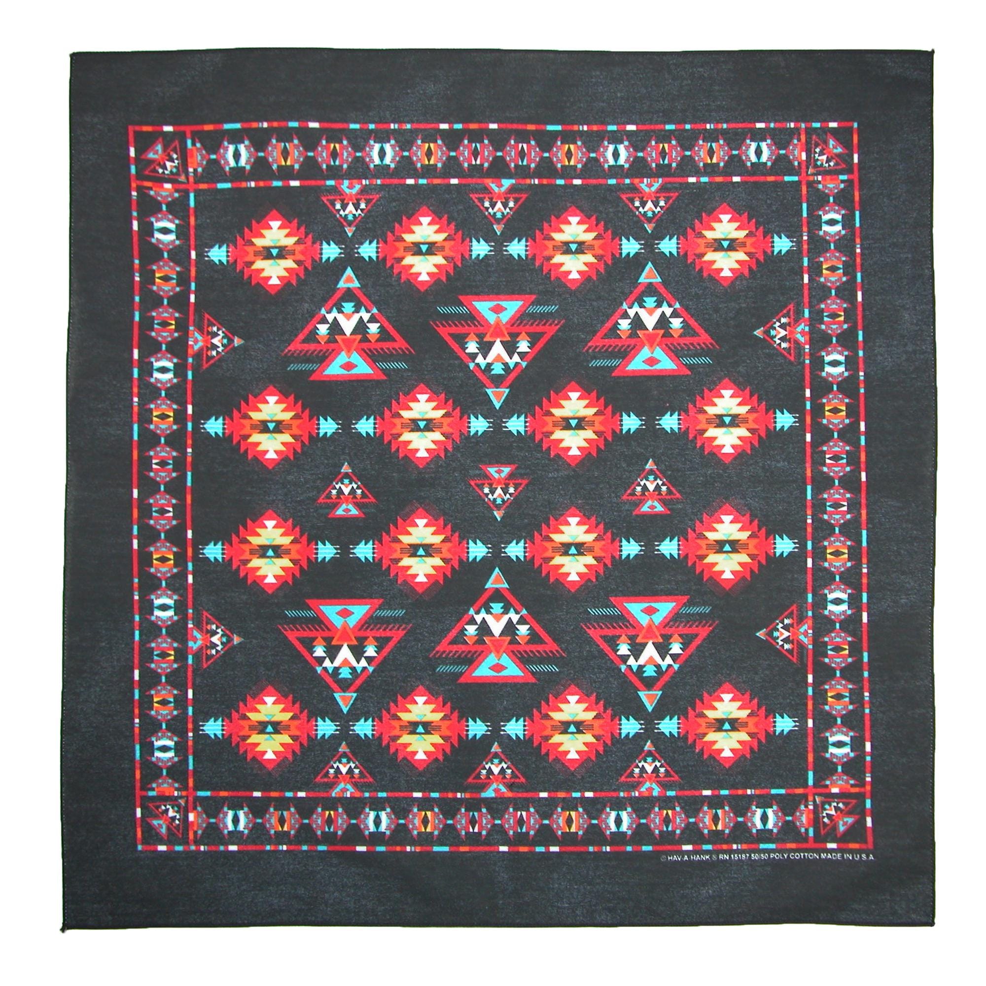 CTM® Women's Aztec and Apache Southwestern Print Bandana Kit (Pack of 2) - Southwest Print