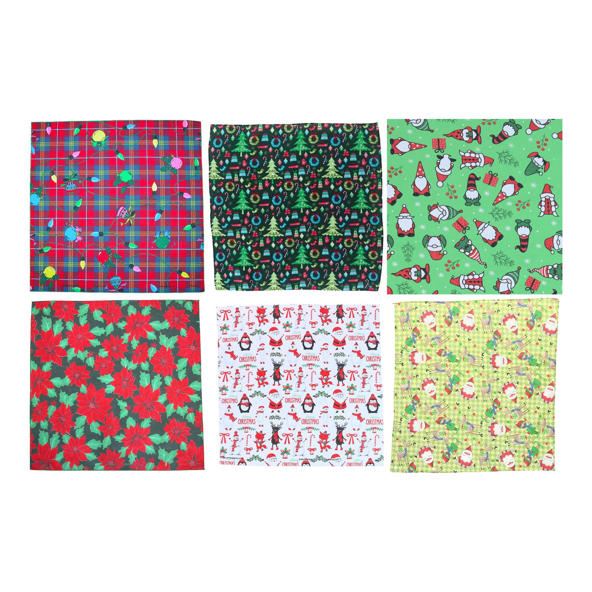 CTM® Christmas Bandana Holiday Bundle (6 Pack)