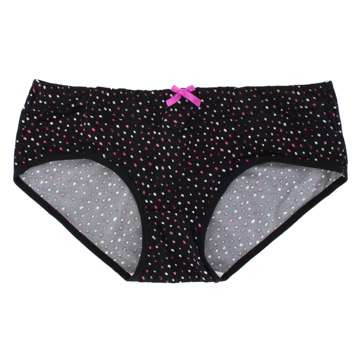 Spree Women's Hipster Panty Graphic Print (5 Pack) - Halloween/PolkaDot