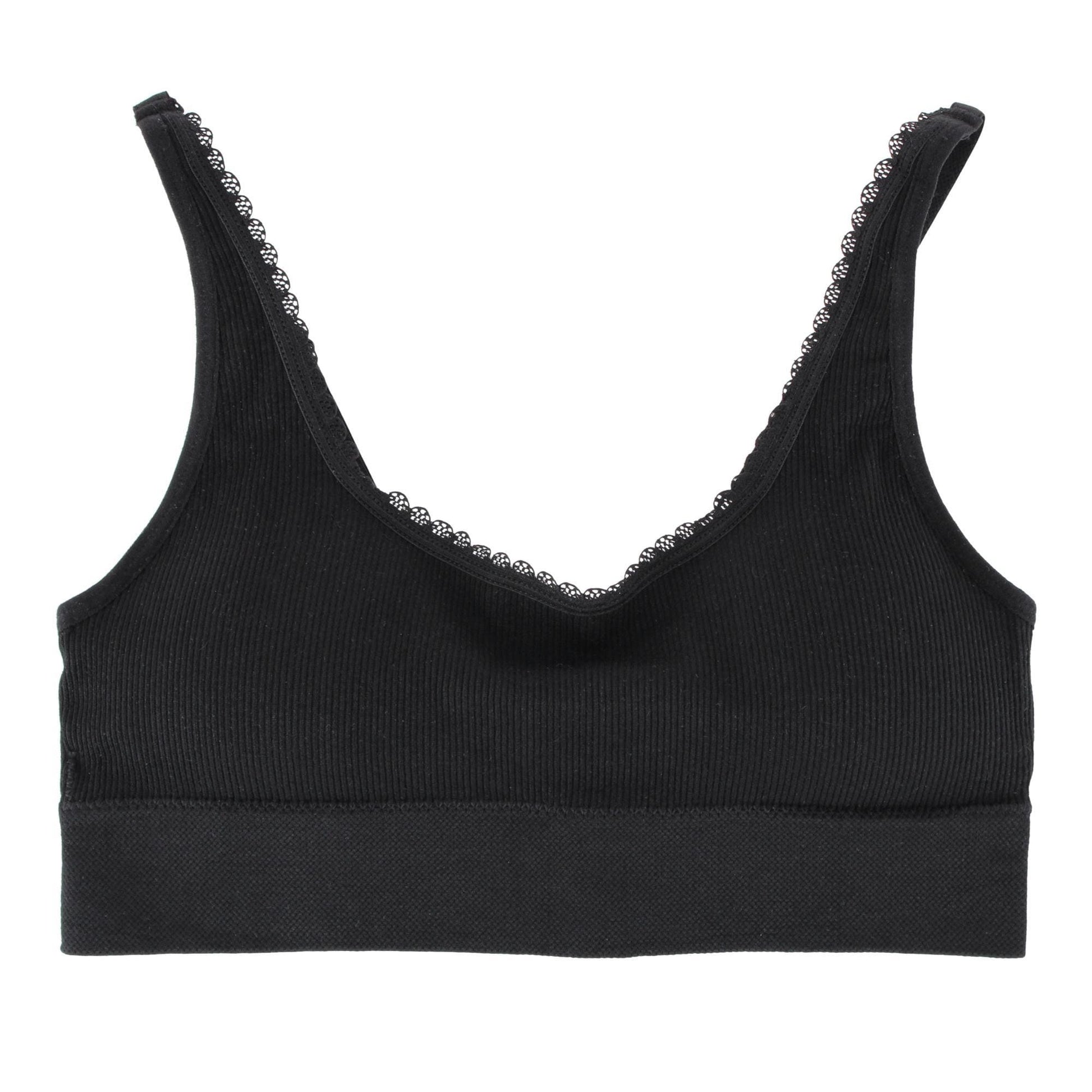 Carrie Amber Women's Textured Rib Seamless Bra (3 Pack) - Multicolor