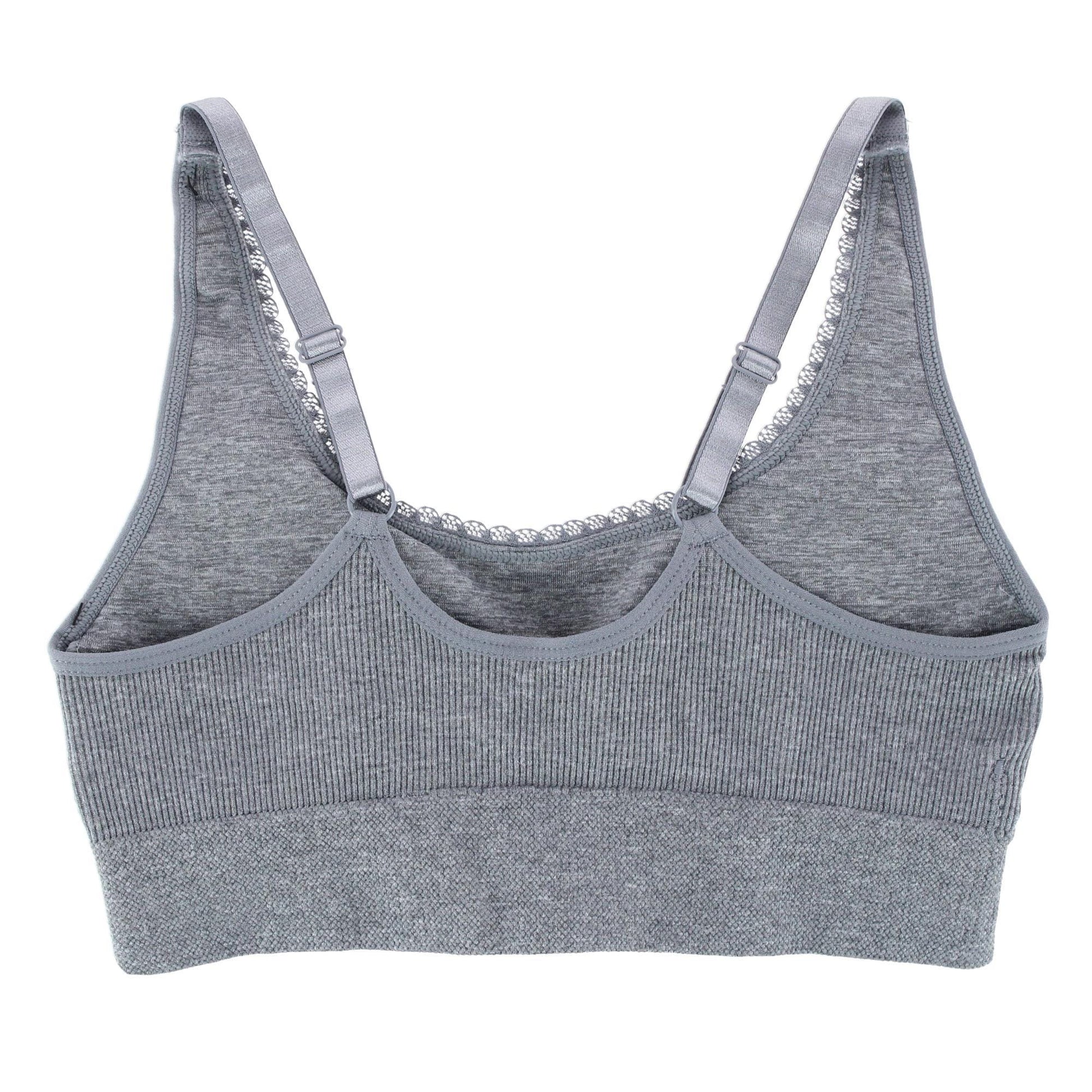 Carrie Amber Women's Textured Rib Seamless Bra (3 Pack) - Multicolor