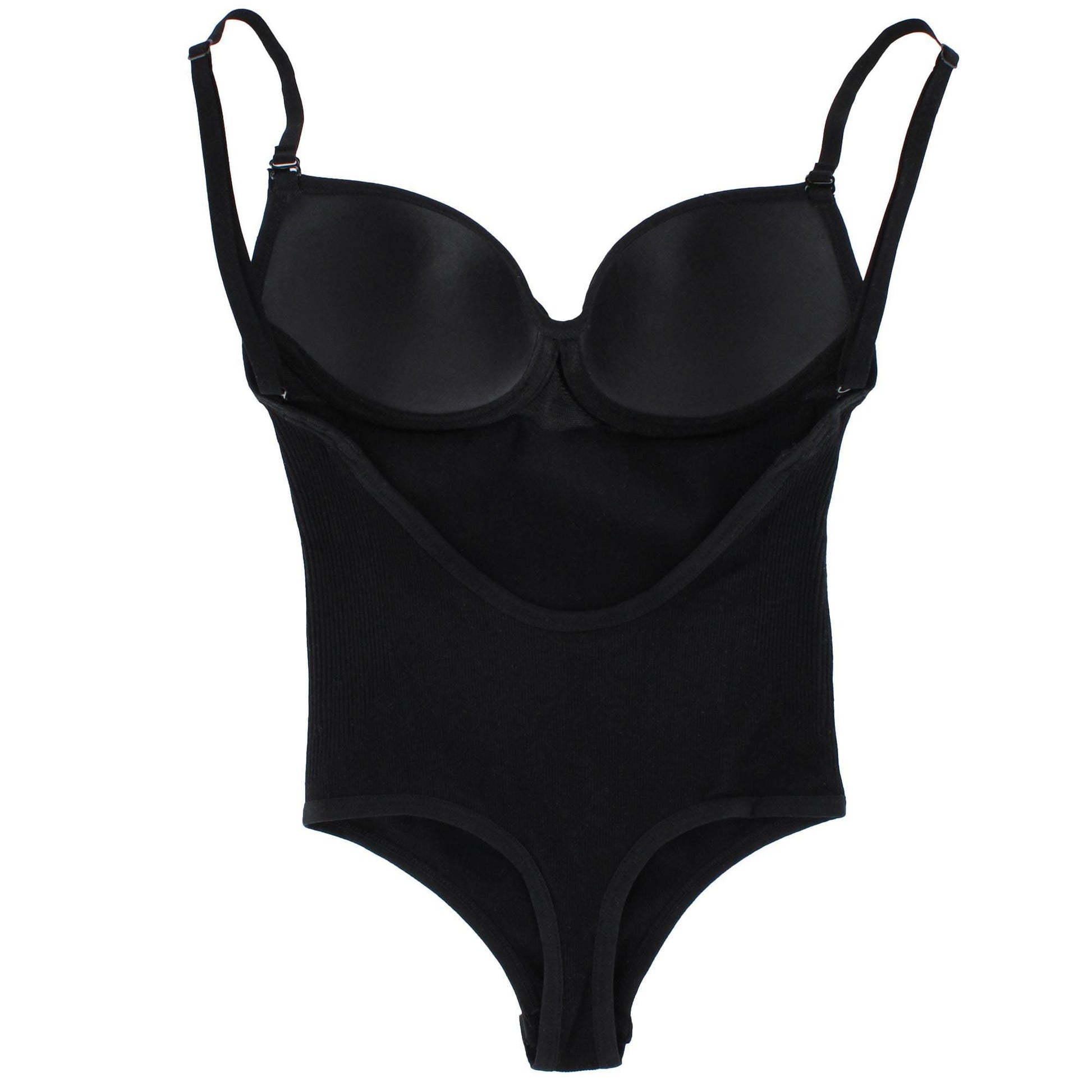 Paris Blues Women's Molded Cup Seamless Thong Bodysuit - Black