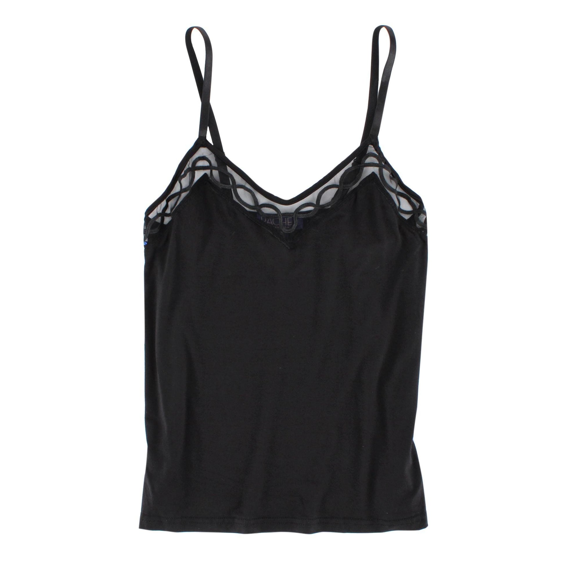 Rachel Roy Women's Laced Embriodery Cami Short Pajama Set - Black