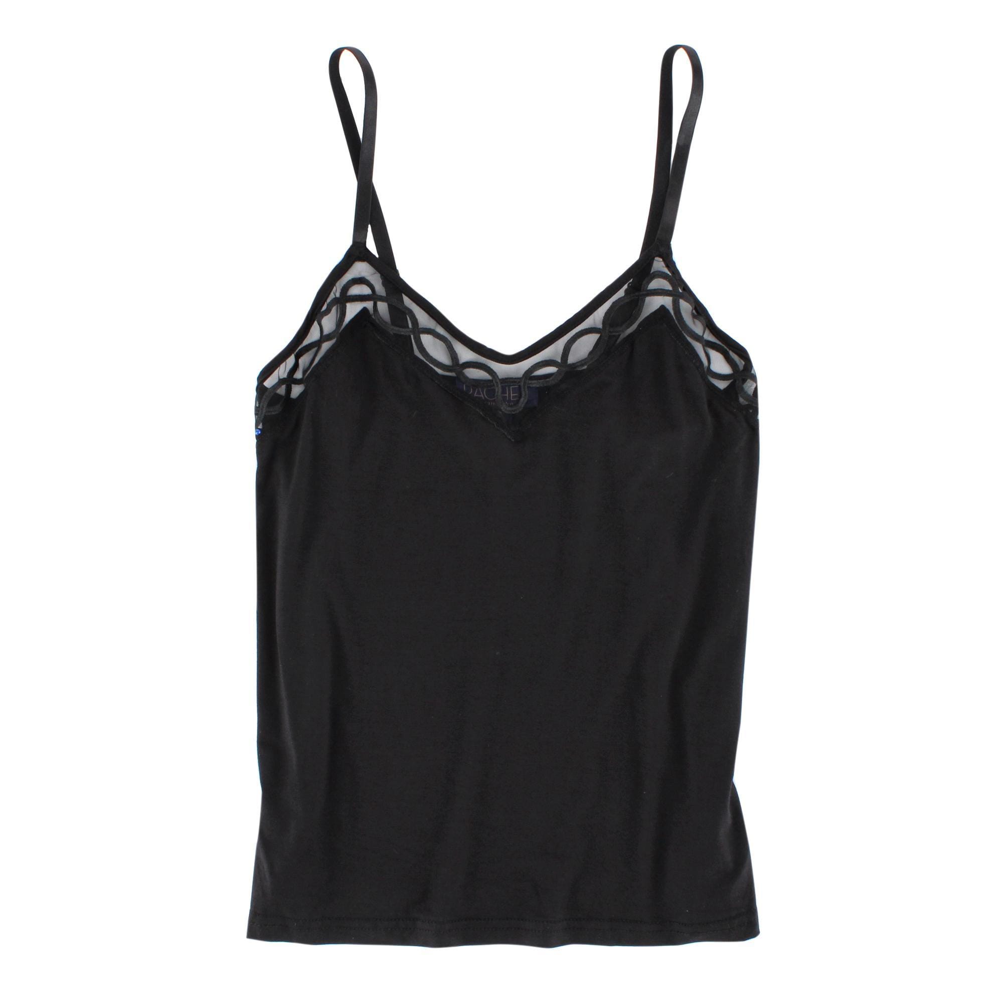 Rachel Roy Women's Laced Embriodery Cami Short Pajama Set - Black