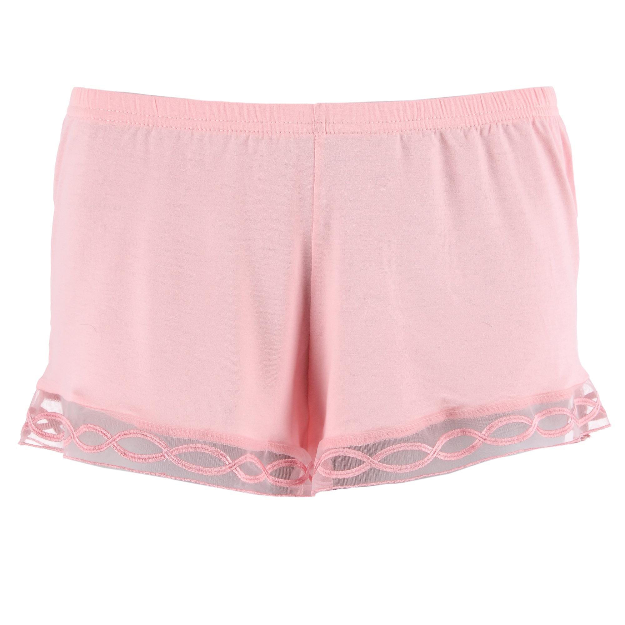 Rachel Roy Women's Laced Embriodery Cami Short Pajama Set - Pink