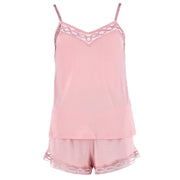 Women's Laced Embriodery Cami Short Pajama Set