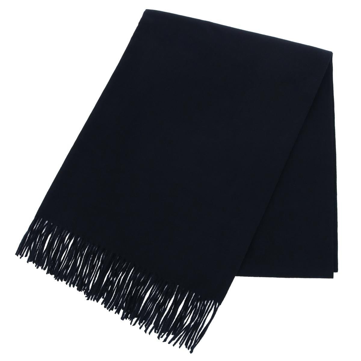 CTM® Women's Heavyweight Solid Color Pashmina Scarf Shawl - Black