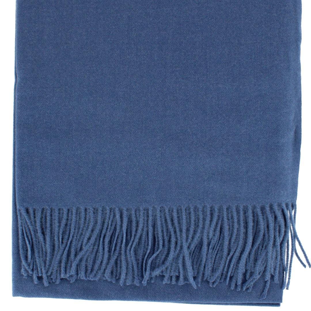 CTM® Women's Heavyweight Solid Color Pashmina Scarf Shawl - Denim Blue