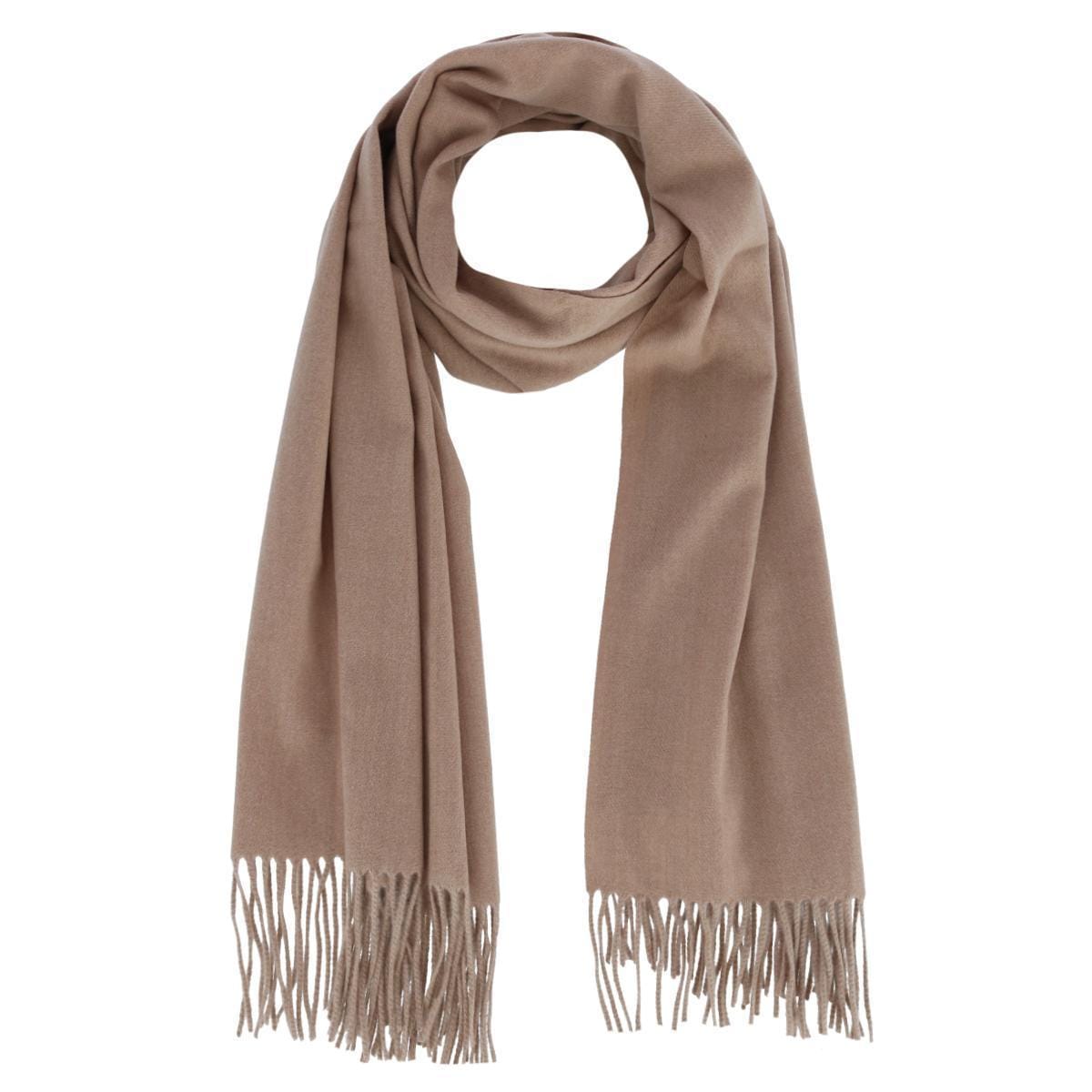 CTM® Women's Heavyweight Solid Color Pashmina Scarf Shawl - Camel