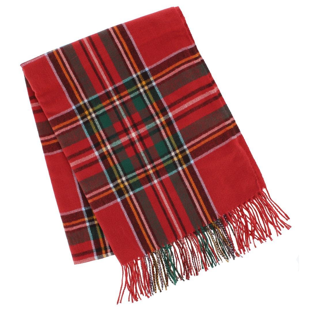 CTM® Adult Classic Plaid Soft Winter Scarf with Fringe - Adult Classic Plaid Soft Winter Scarf with Fringe