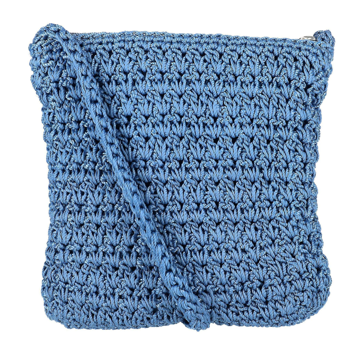 CTM® Women's Crochet Crossbody Handbag Boho Casual Shoulder Bag - Denim