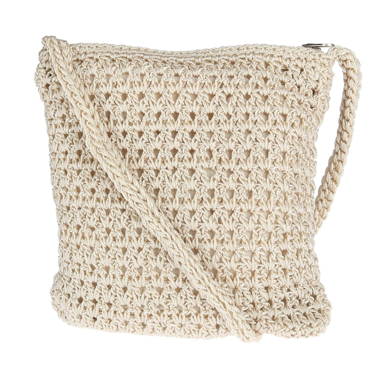 CTM® Women's Crochet Crossbody Handbag Boho Casual Shoulder Bag