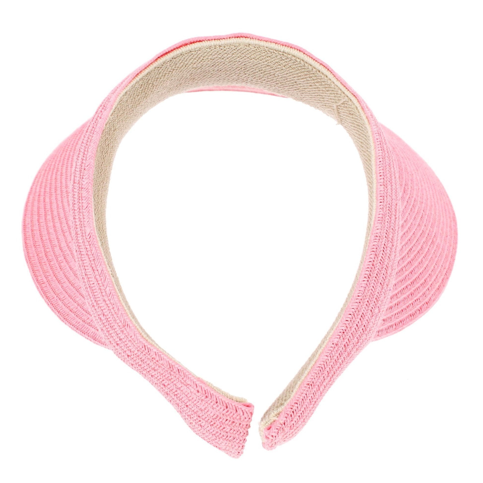 CTM® Women's Comfort Staw Sun Visor - Coral
