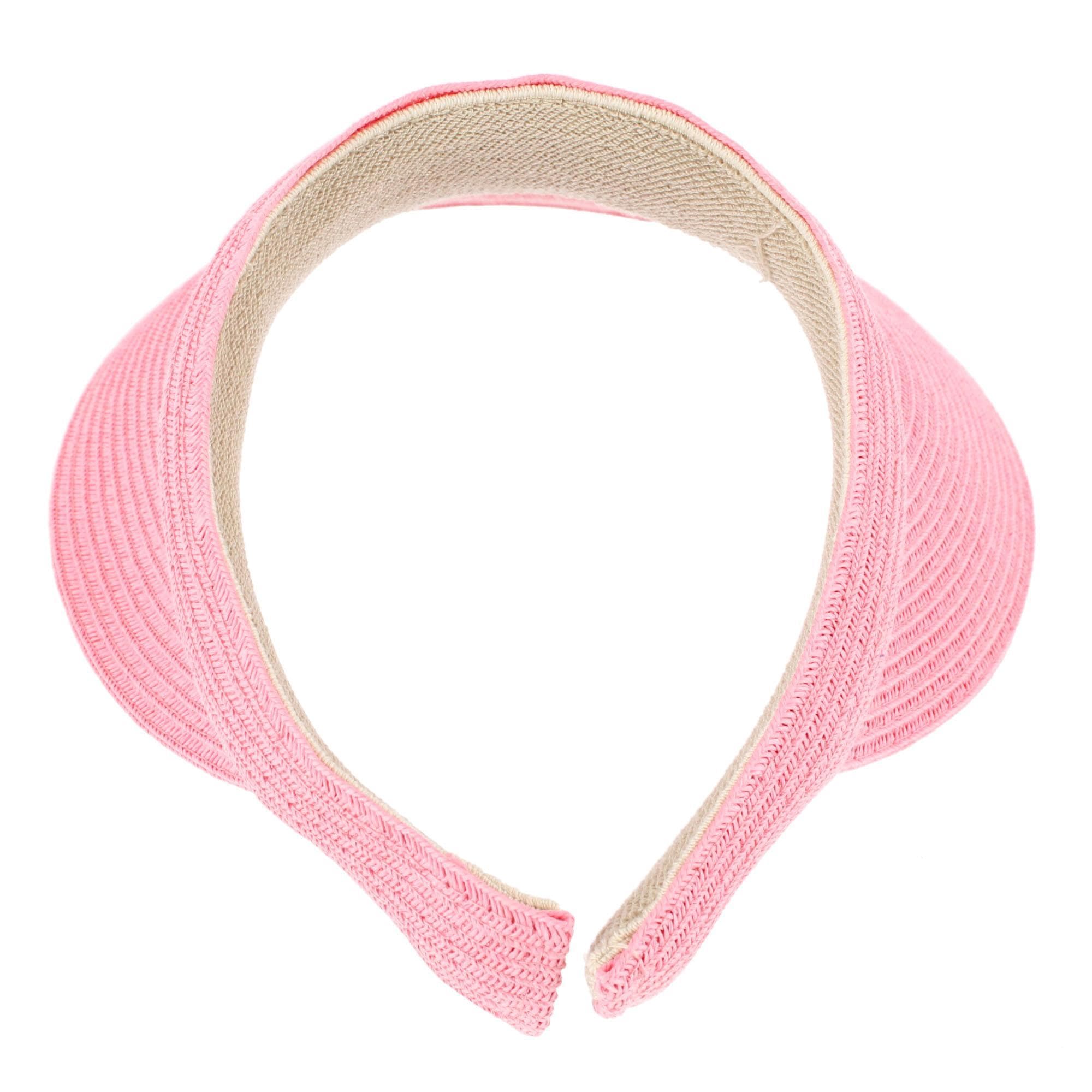 CTM® Women's Comfort Staw Sun Visor - Coral