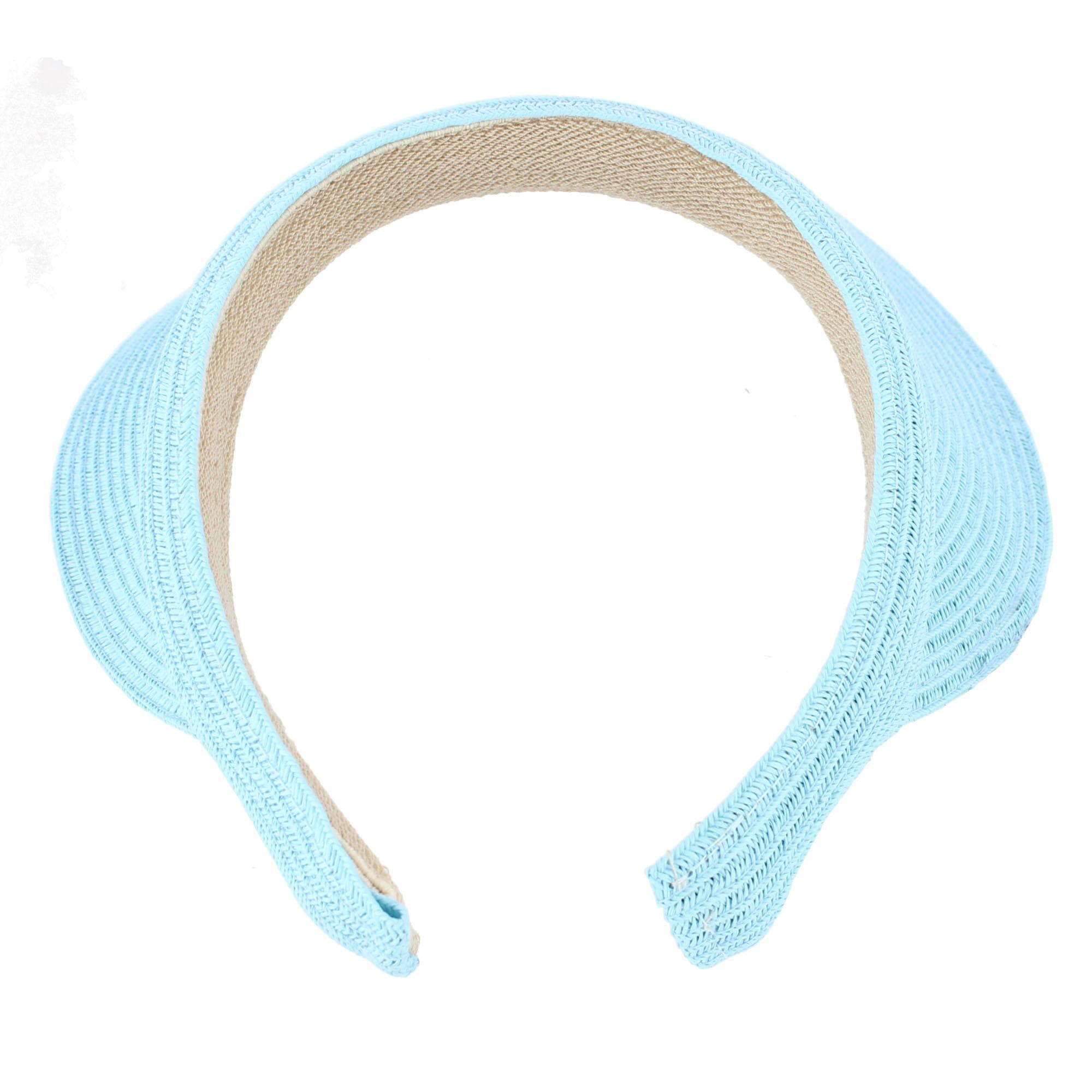 CTM® Women's Comfort Staw Sun Visor - Light Blue