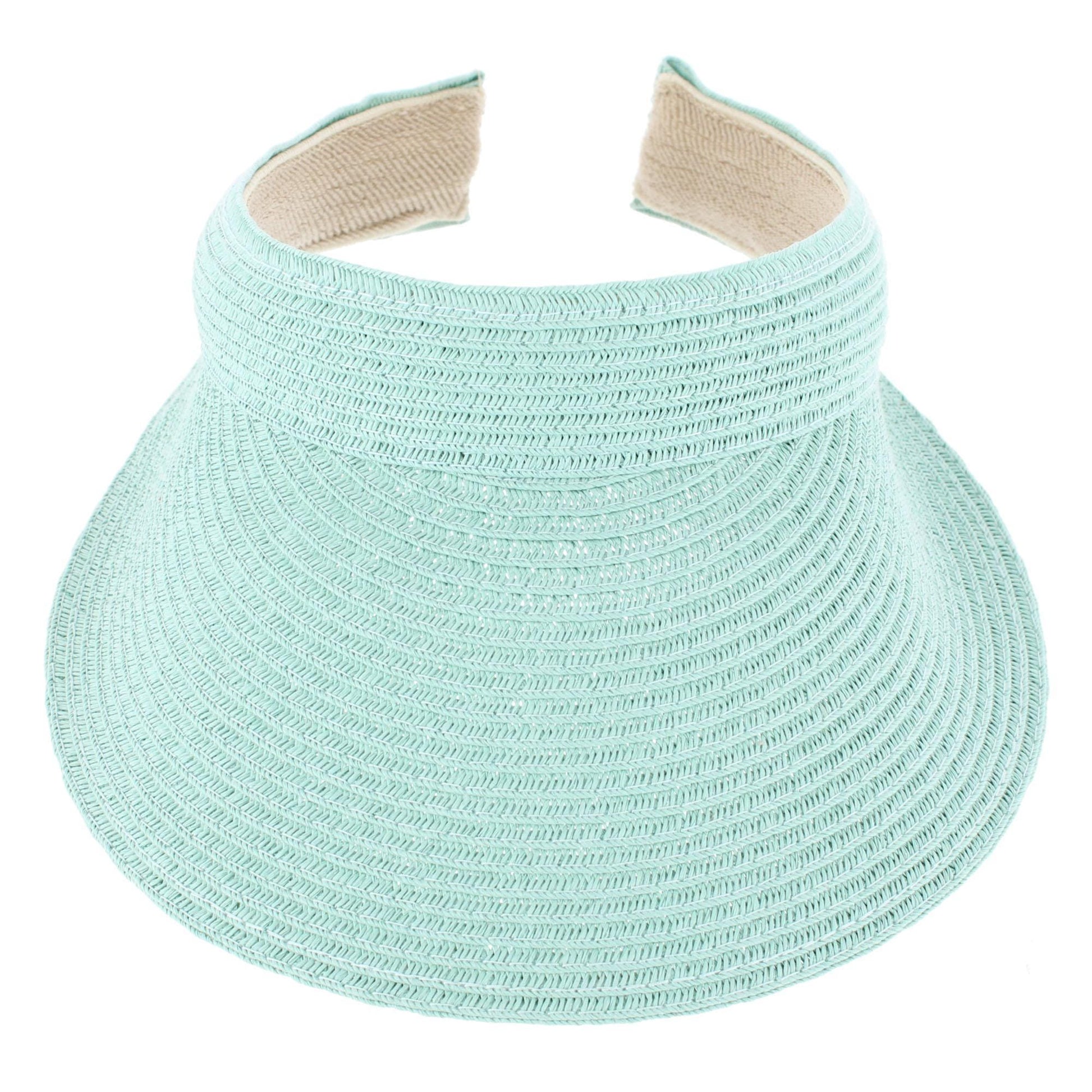 CTM® Women's Comfort Staw Sun Visor - Mint