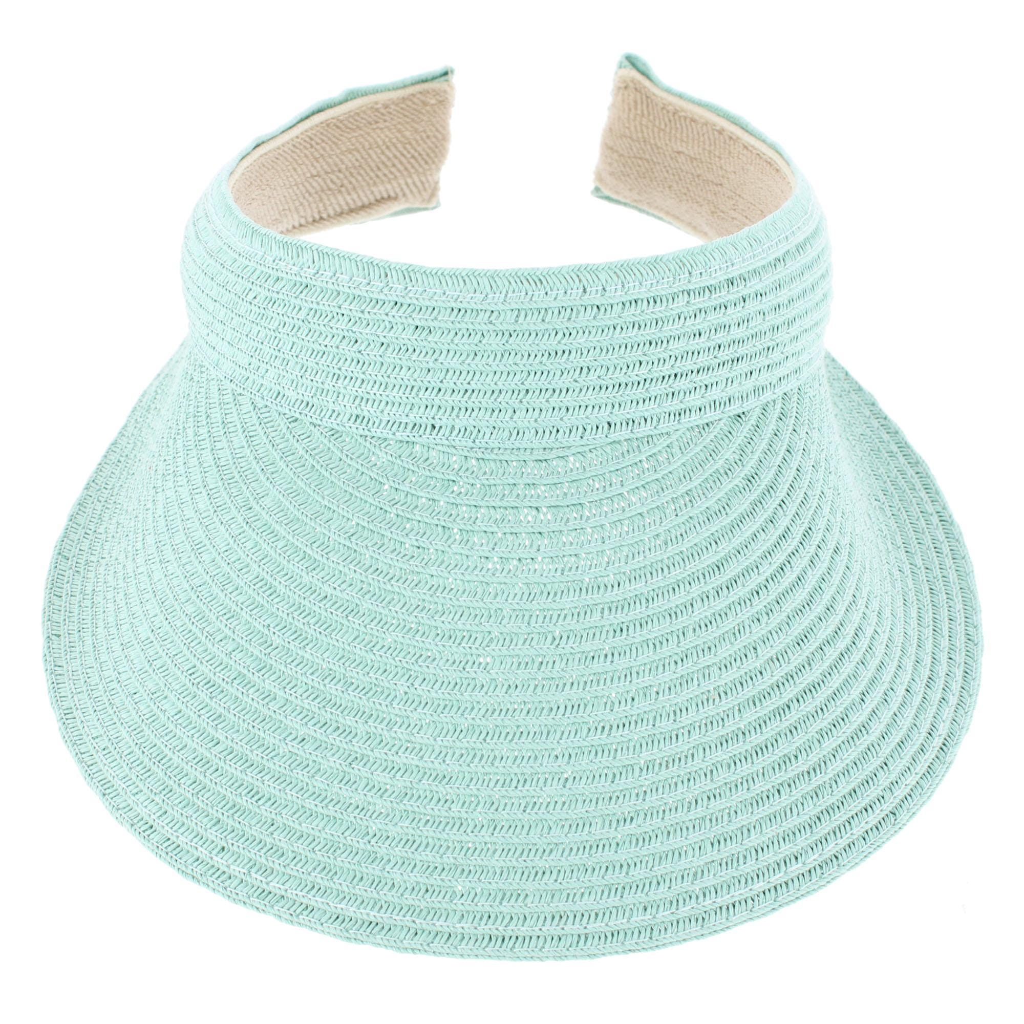 CTM® Women's Comfort Staw Sun Visor - Mint