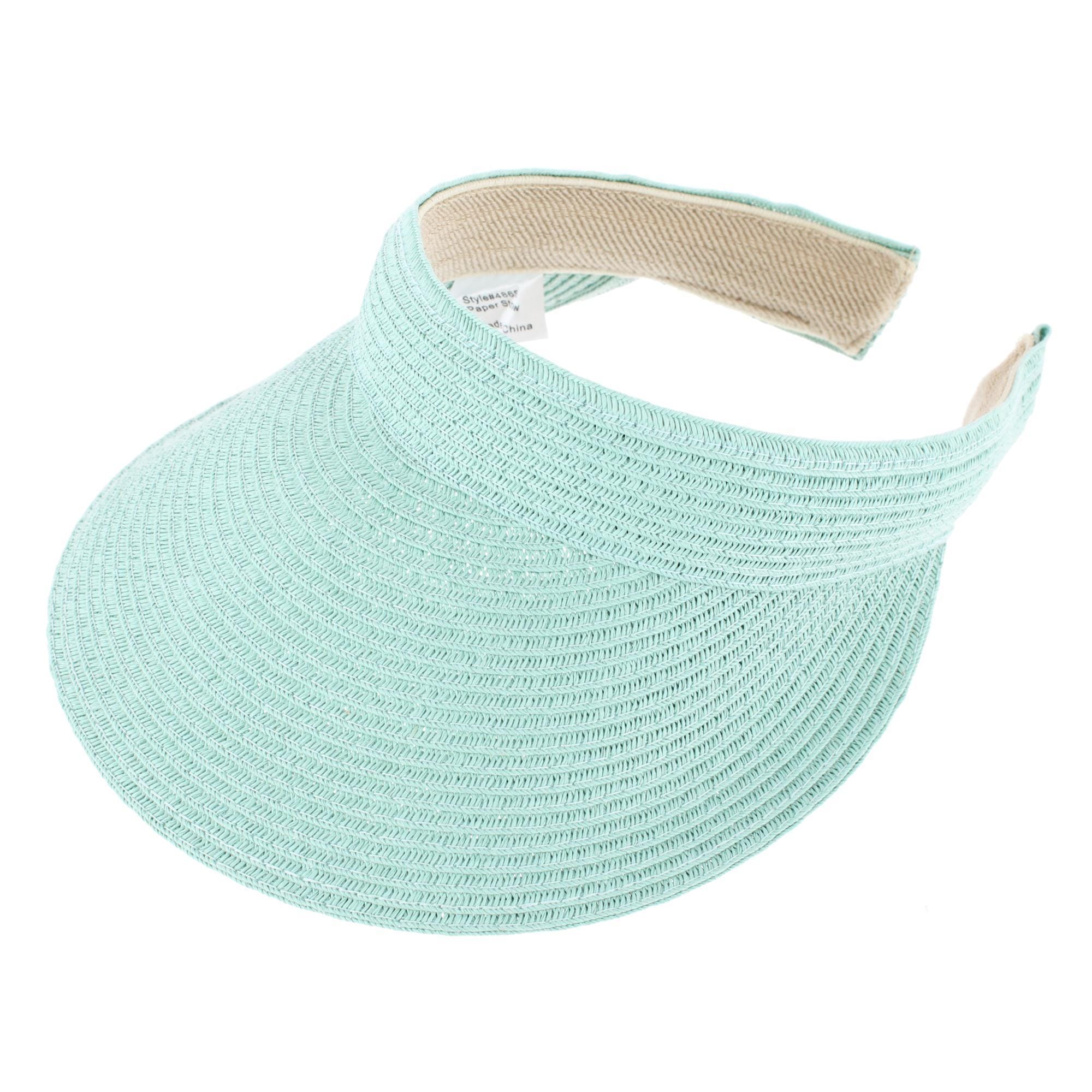 CTM® Women's Comfort Staw Sun Visor - Mint