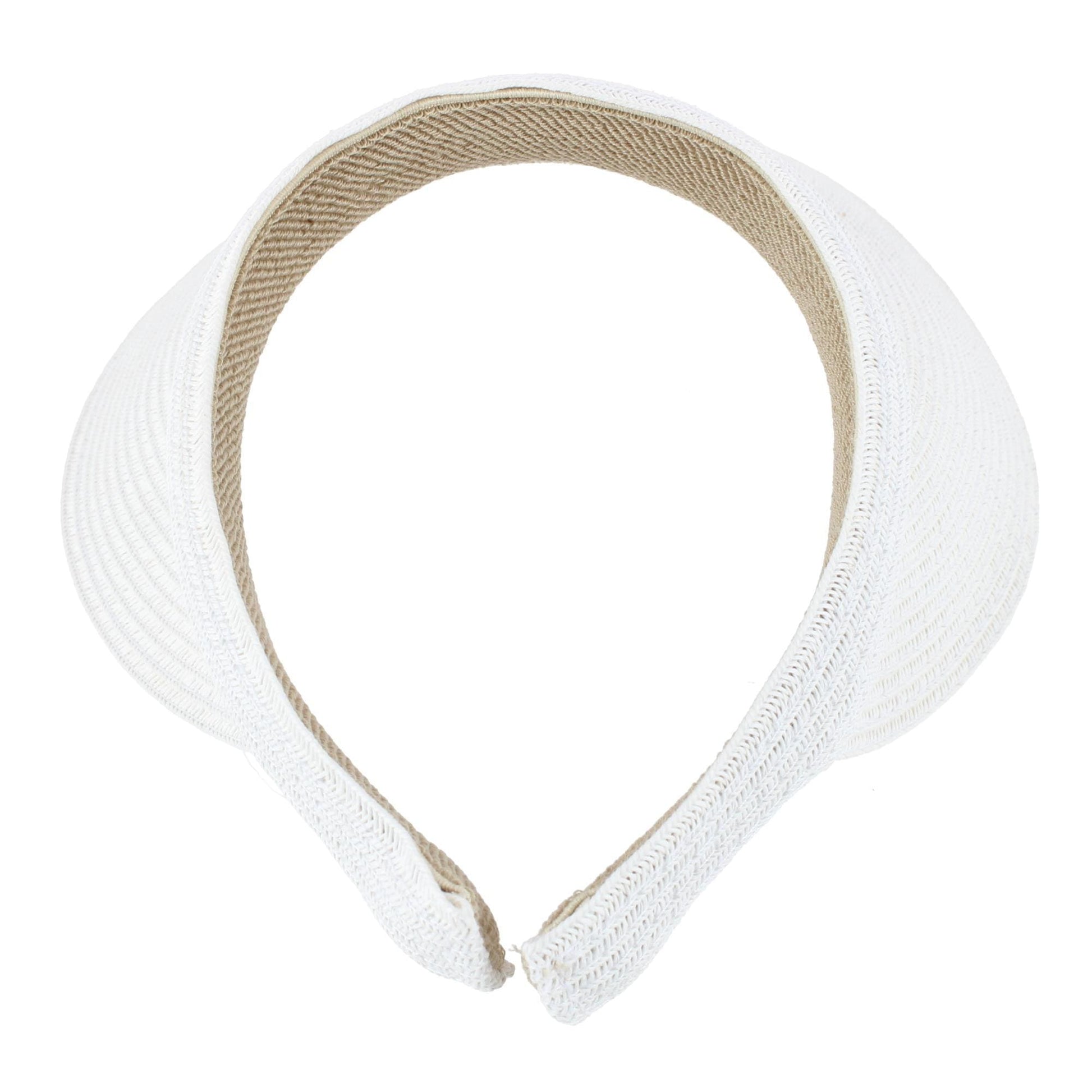 CTM® Women's Comfort Staw Sun Visor - White