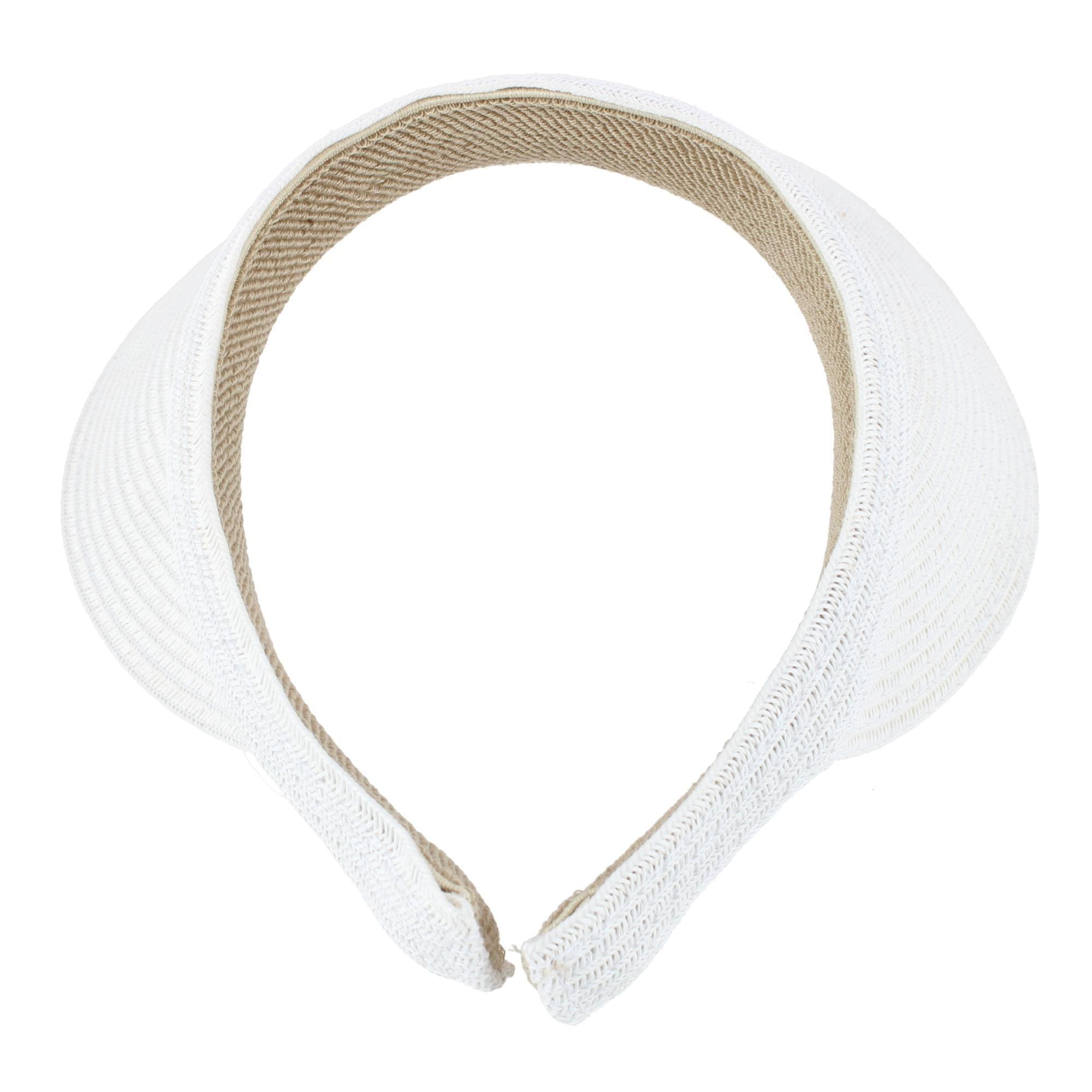 CTM® Women's Comfort Staw Sun Visor - White