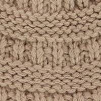 CTM® Women's Ponytail Winter Beanie Knit Hat - Beige