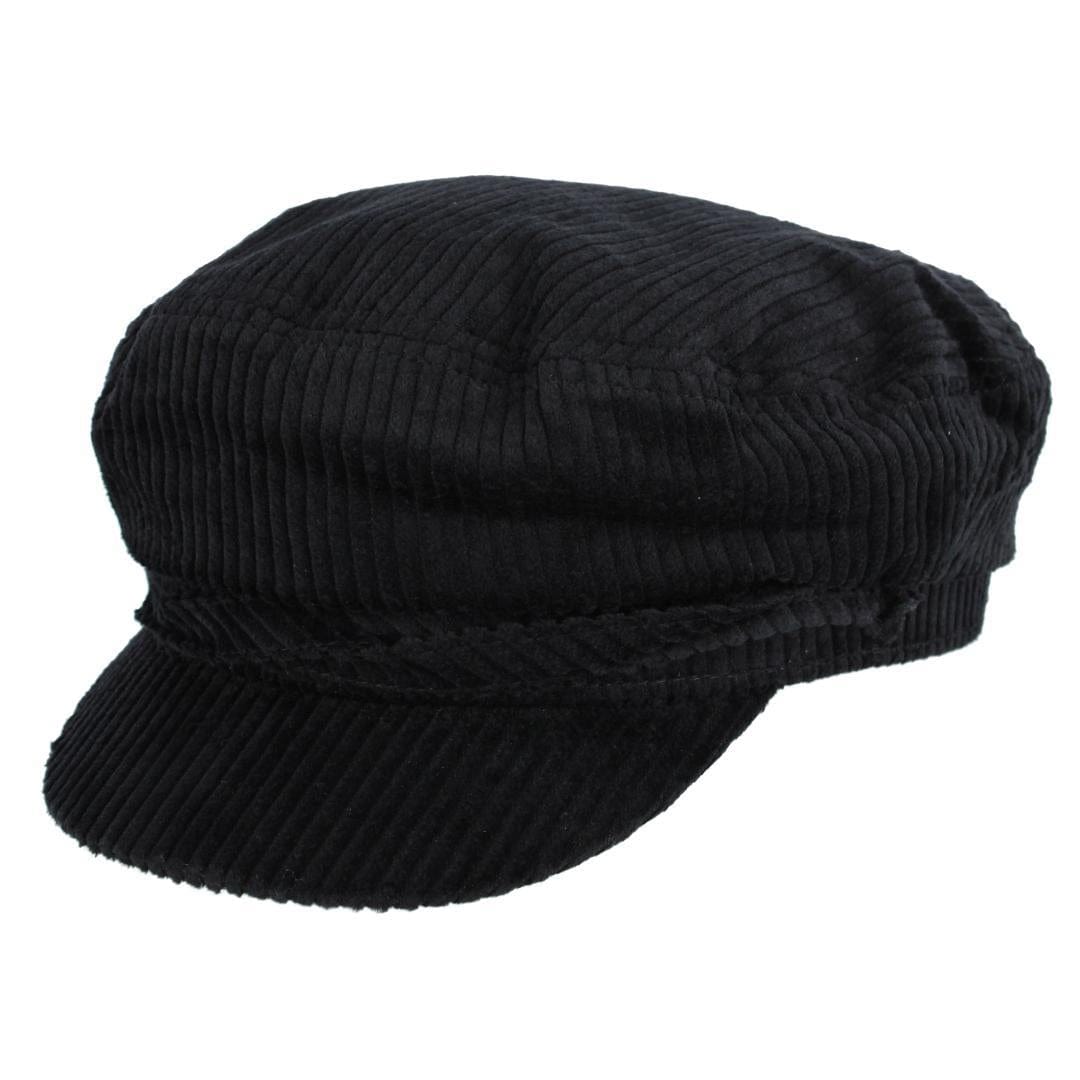 CTM® Women's Chunky Corduroy Cabbie Hat - Black