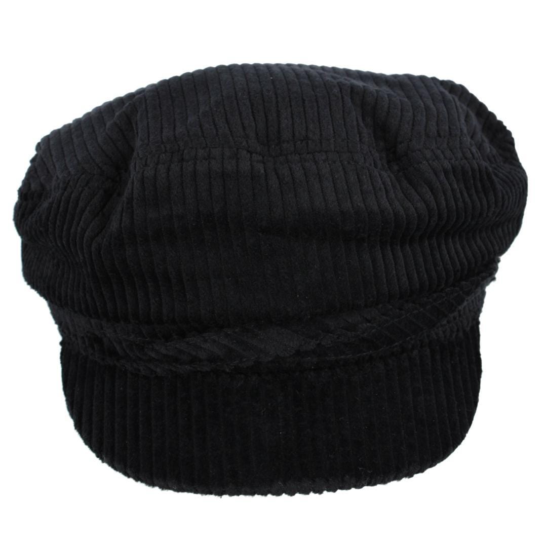 CTM® Women's Chunky Corduroy Cabbie Hat - Black