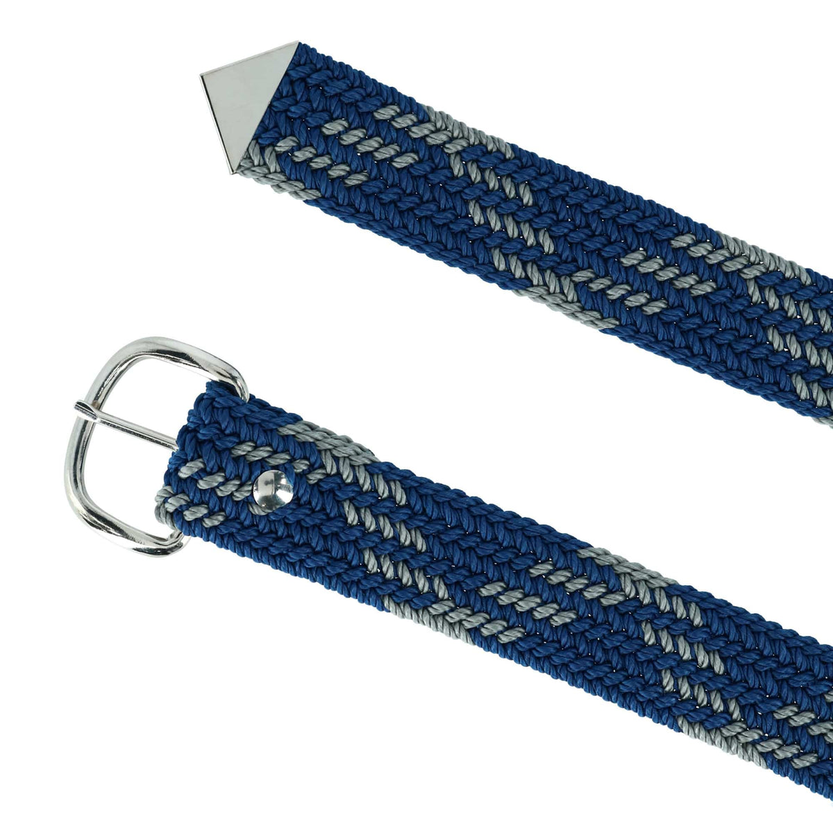 Nocona Belt Co Men's Big & Tall Nylon Cord Woven Belt - Navy and Grey