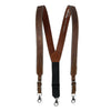 Men's Big & Tall Leather Ostrich Print Suspenders