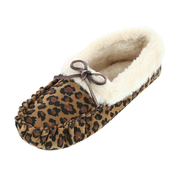 Women's Kate Leopard Print Moccasin Slipper