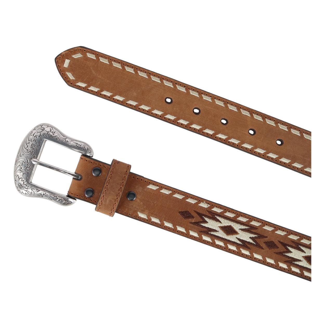 Ariat Men's Embroidered Aztec Print Belt - Tan