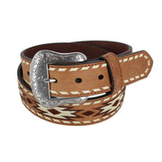 Men's Embroidered Aztec Print Belt