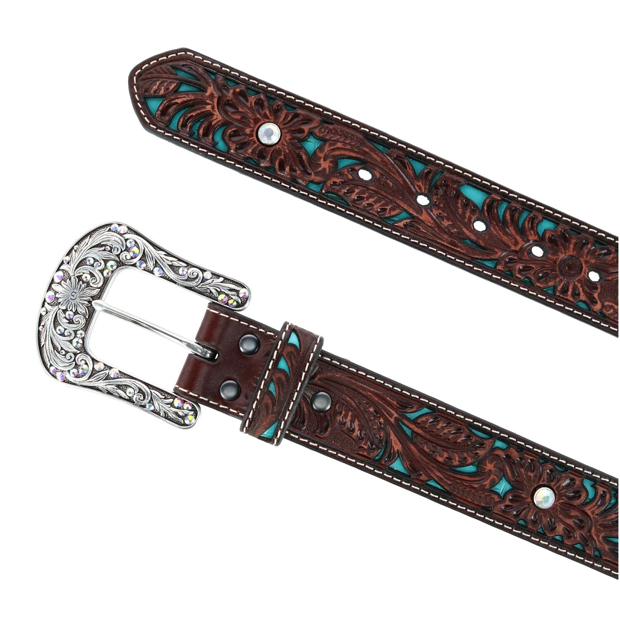 Ariat Women's Tooled Inlay Belt