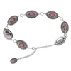 Women's Concho Chain Belt with Pink Inlays