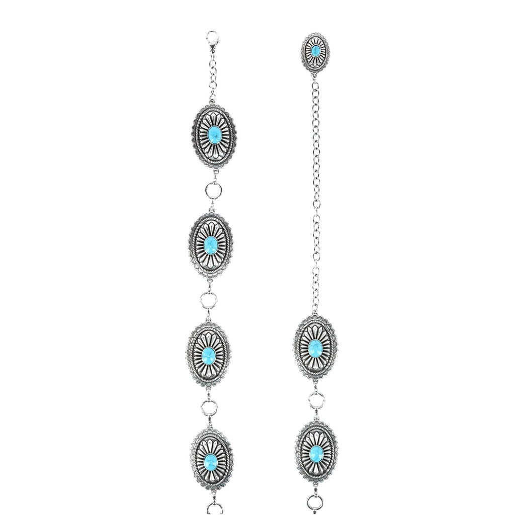 Women's Concho Chain Belt with Turquoise by Ariat Dress Belts at