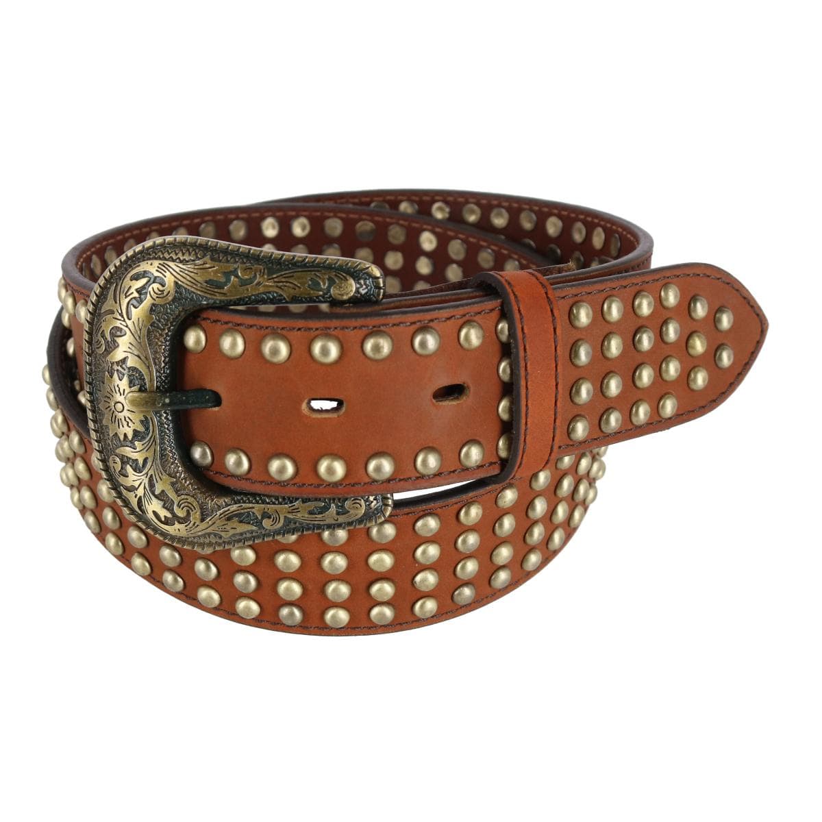 Ariat Women's Gold Studded Western Belt - Women's Gold Studded Western Belt