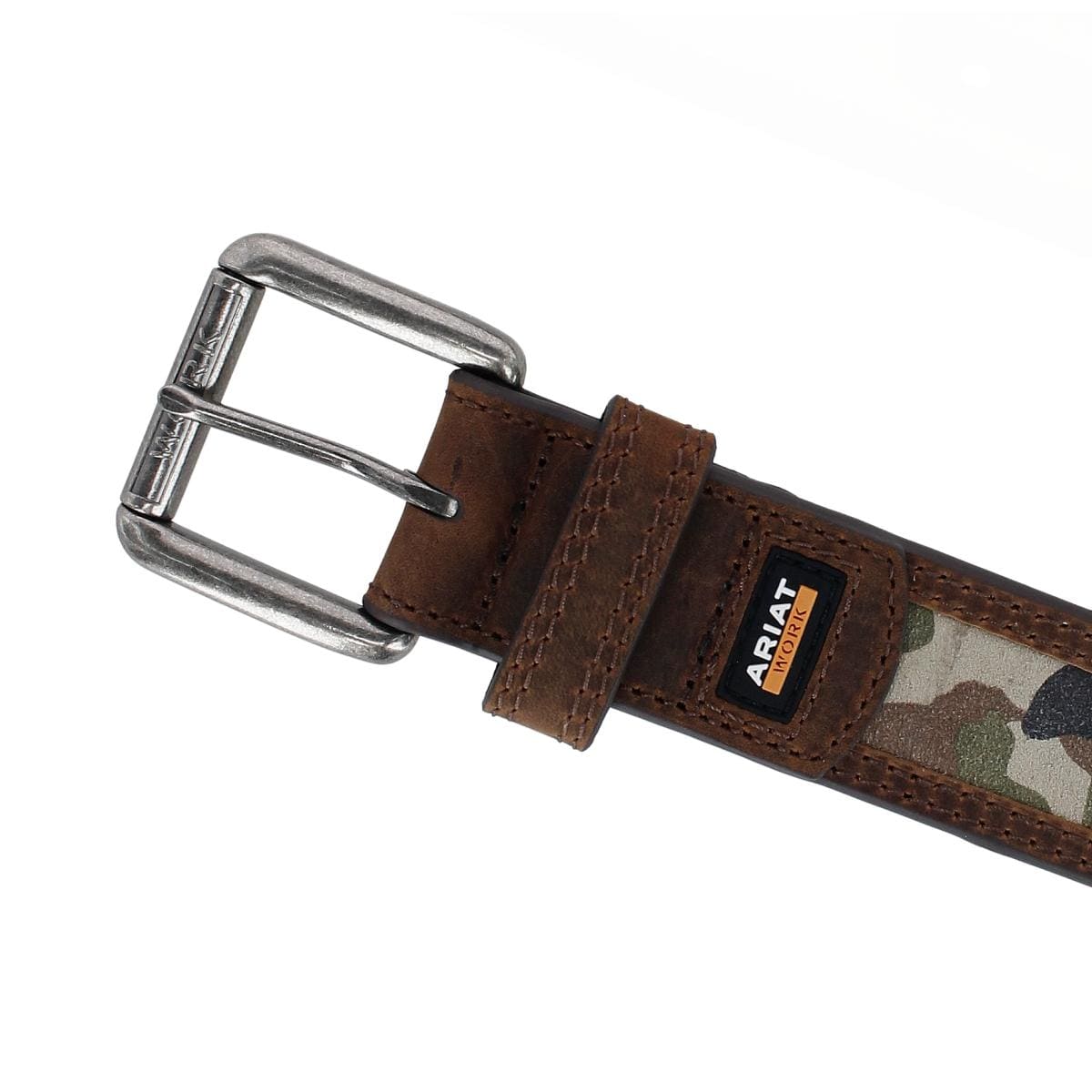 Ariat Men's Camo Ribbon Work Belt with Roller Buckle - Brown