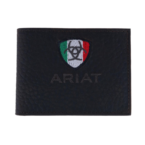 Men's Mexico Flag Leather Removable Passcase Bifold Wallet