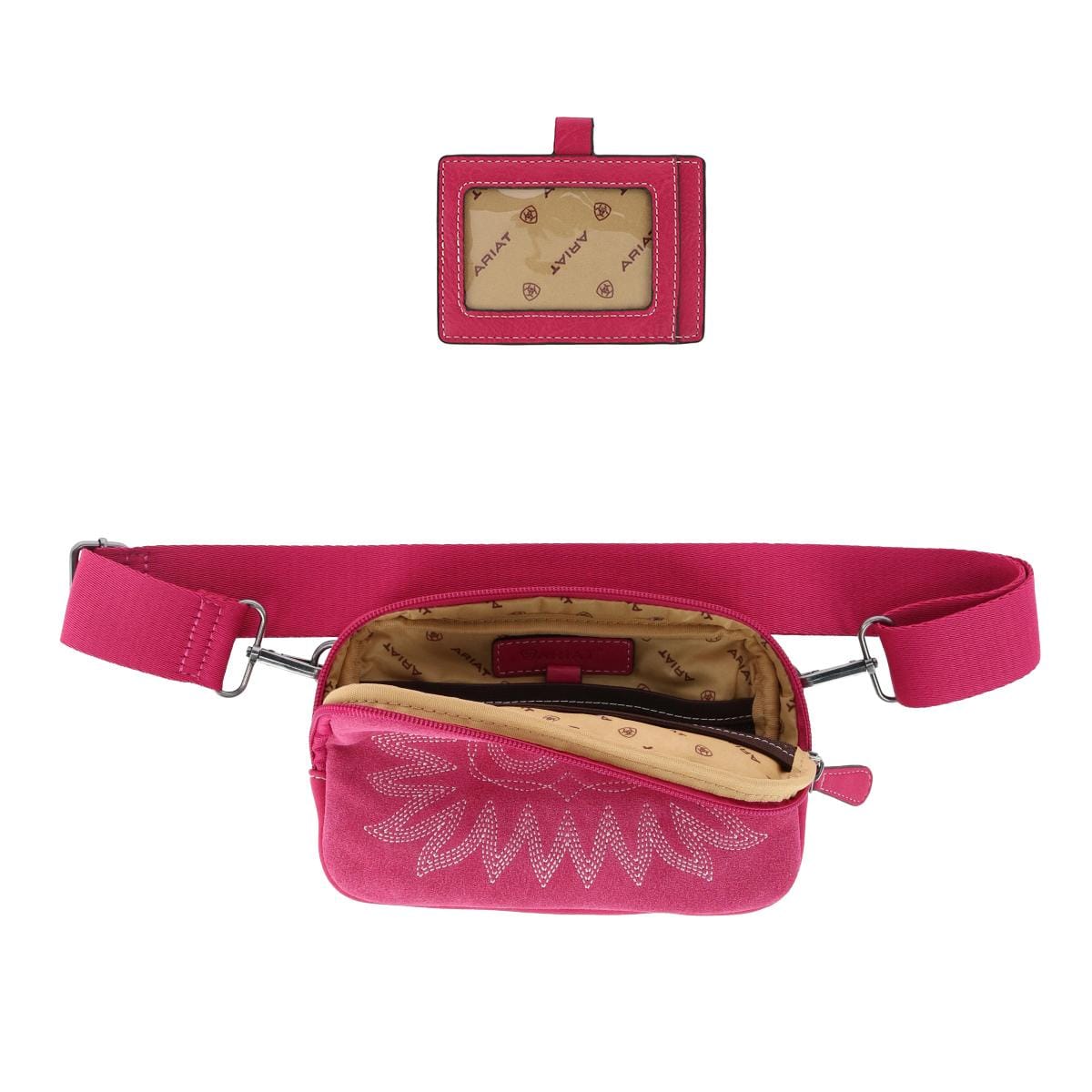 Ariat Casanova Collection Western Belt Bag with Removeable Card Holder - Hot Pink