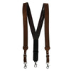 Men's Leather Braided Suspenders with Buckle Ends