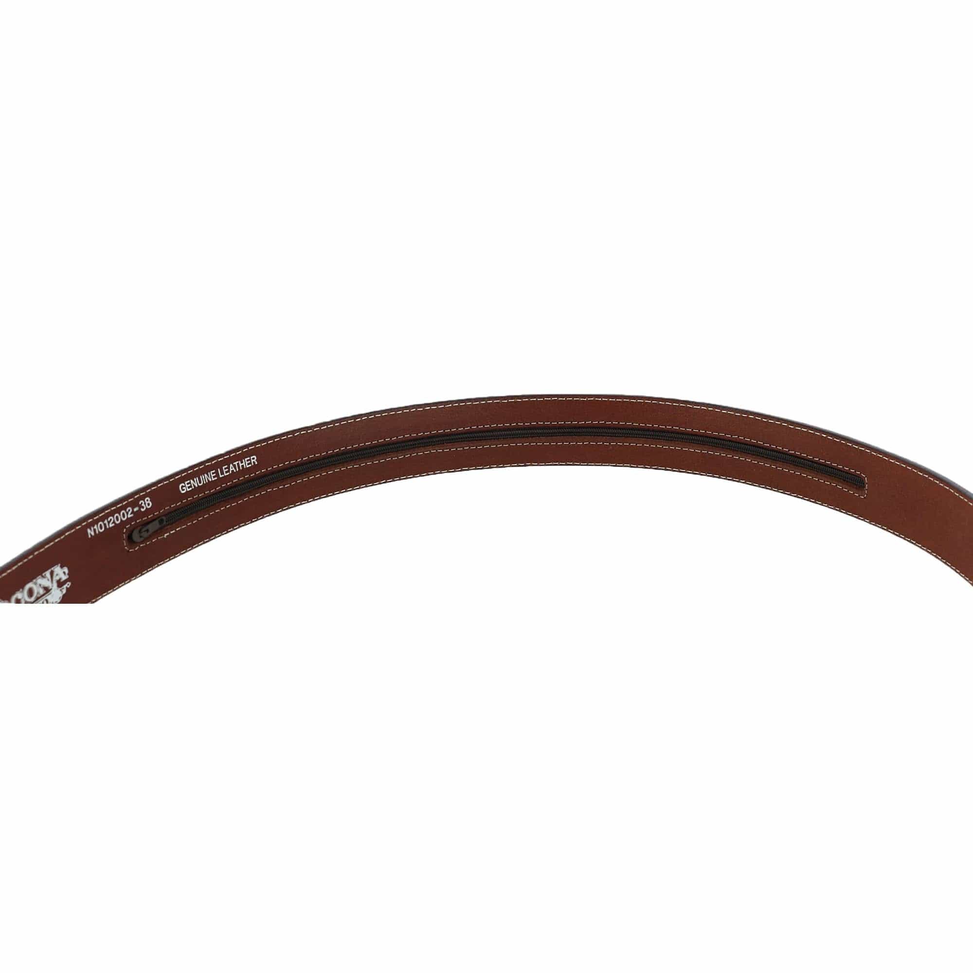 Nocona Belt Co Men's Big & Tall 1.5 Inch Leather Money Belt - Brown