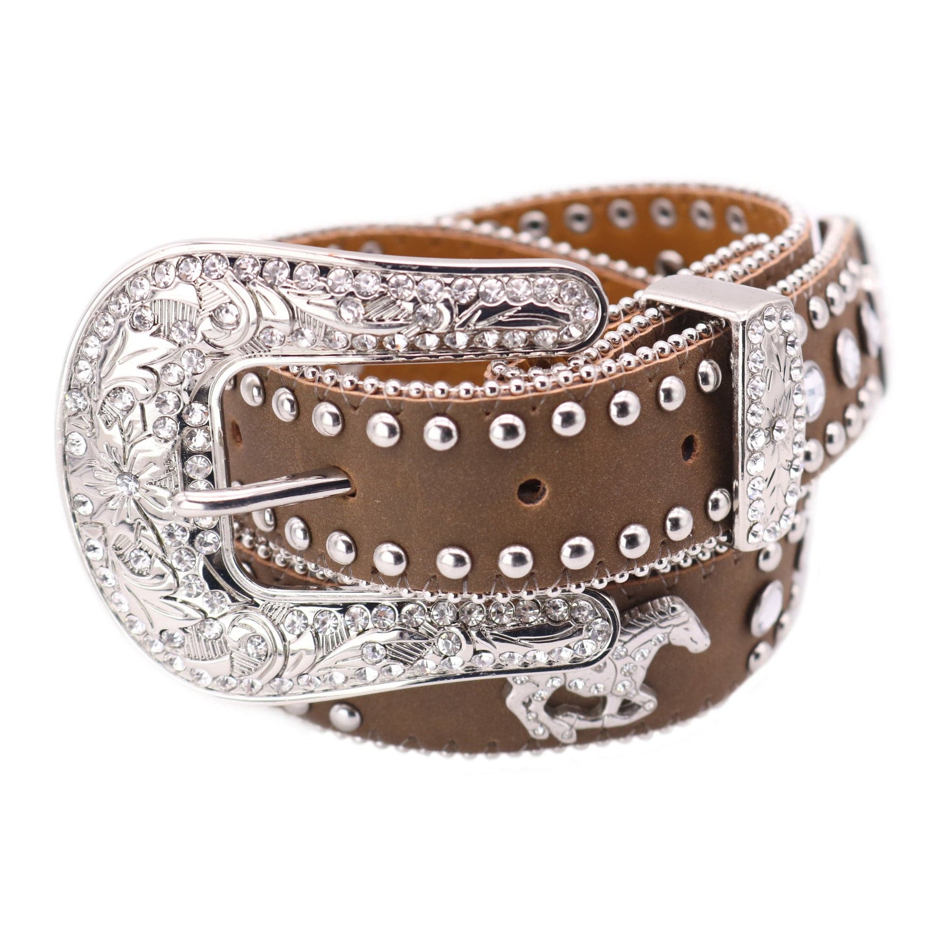 Nocona Belt Co Girl's Western Horse and Rhinestone Belt - Girl's Western Horse and Rhinestone Belt