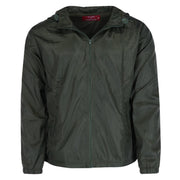 Men's Solid Color Water Resistant Hooded Zip Up Winderbreaker Jacket