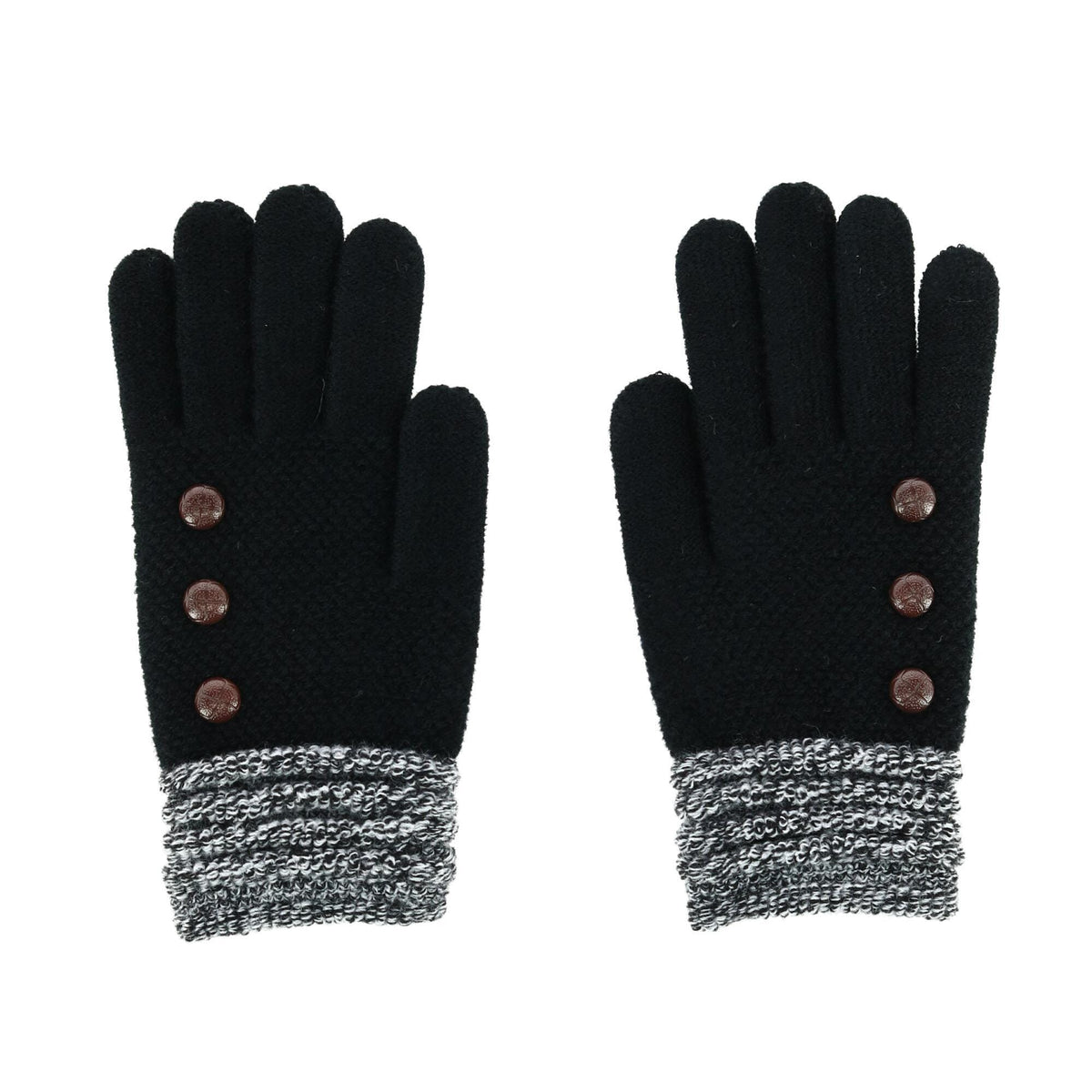 Britt's Knits Women's Ultra Soft Glove with 3 Button Design - Black